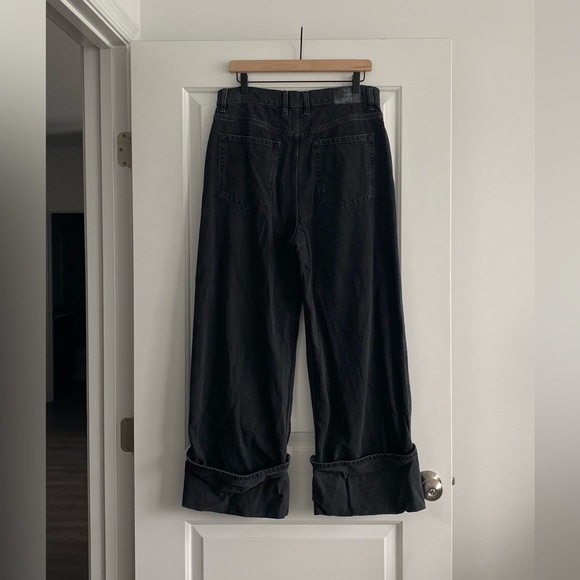 We The Free Black Wide Leg Flare Jeans - Picture 5 of 9